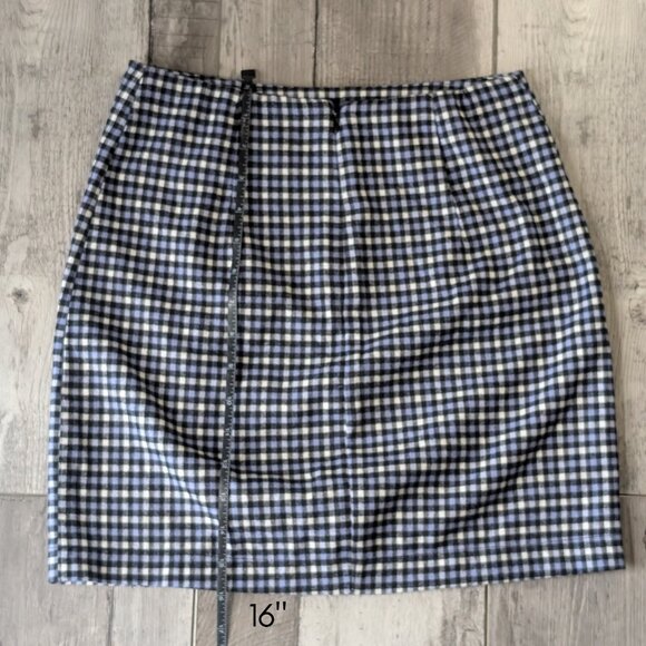 Wild Fable, Plaid Mini Skirt, Black Lilac, Sz 4 - Picture 4 of 7